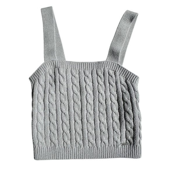 Hollister Tops - #52 Hollister Knitted Crop Top in Gray